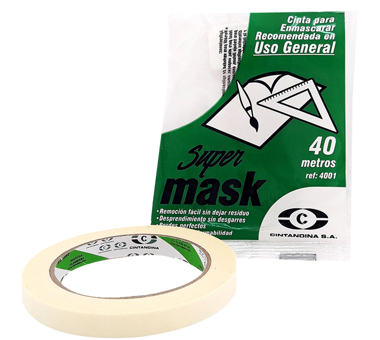 Cinta enmascarar 12 mm x 40 mt multiproposito cinta andina