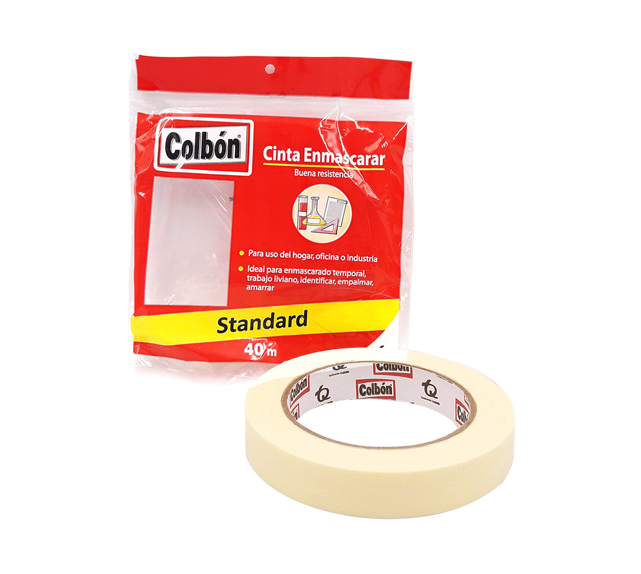 Cinta enmascarar 18 mm x 40 mt colbon