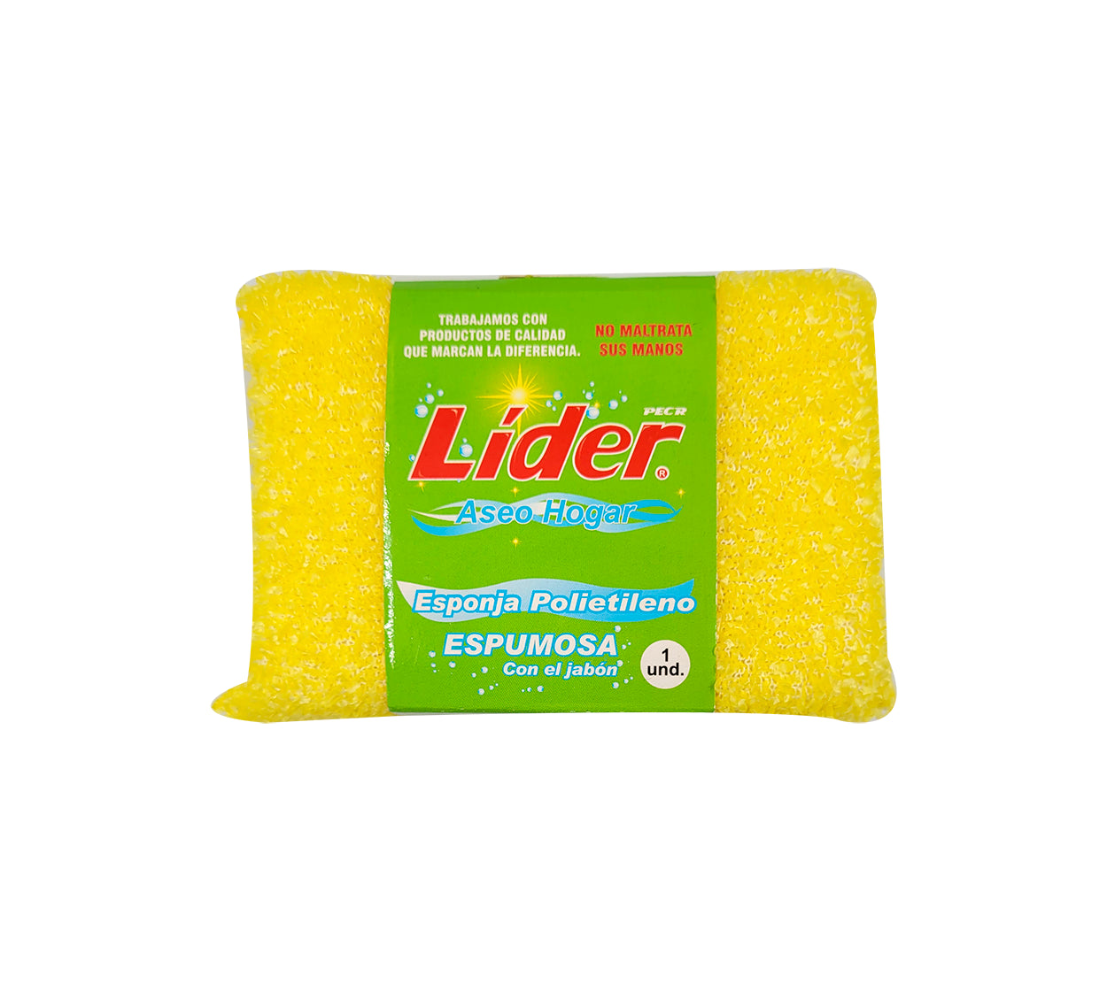 Esponja polietileno multiusos amarilla lider x 1