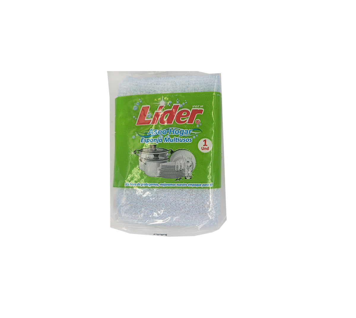Esponja polietileno multiusos azul lider x 1