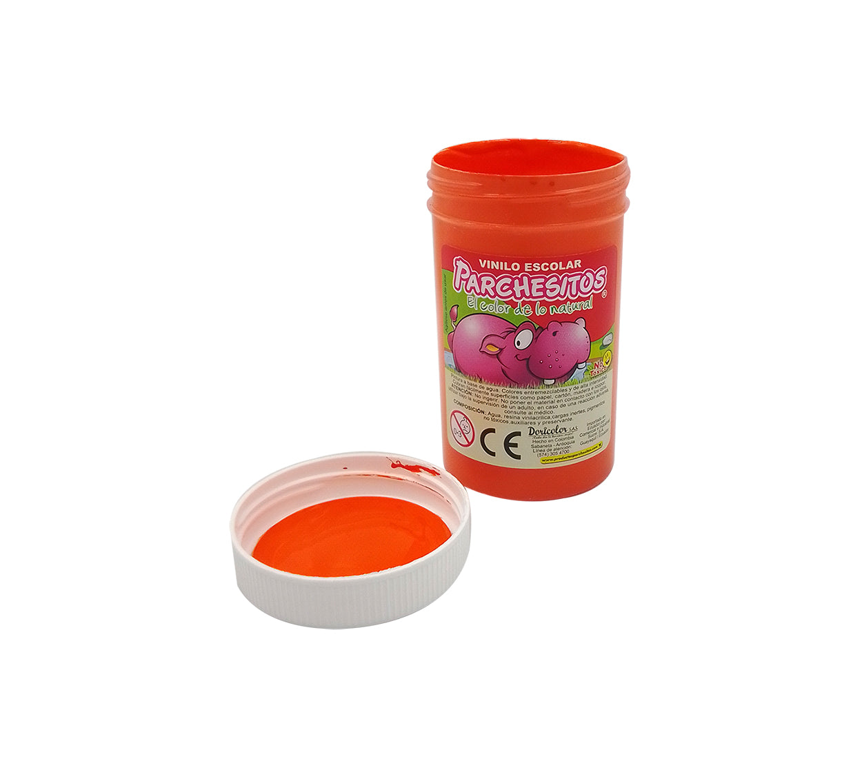 Vinilo escolar parchesito x 125 cc naranja