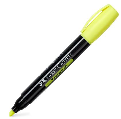 Resaltador redondo faber 49 amarillo punta biselad
