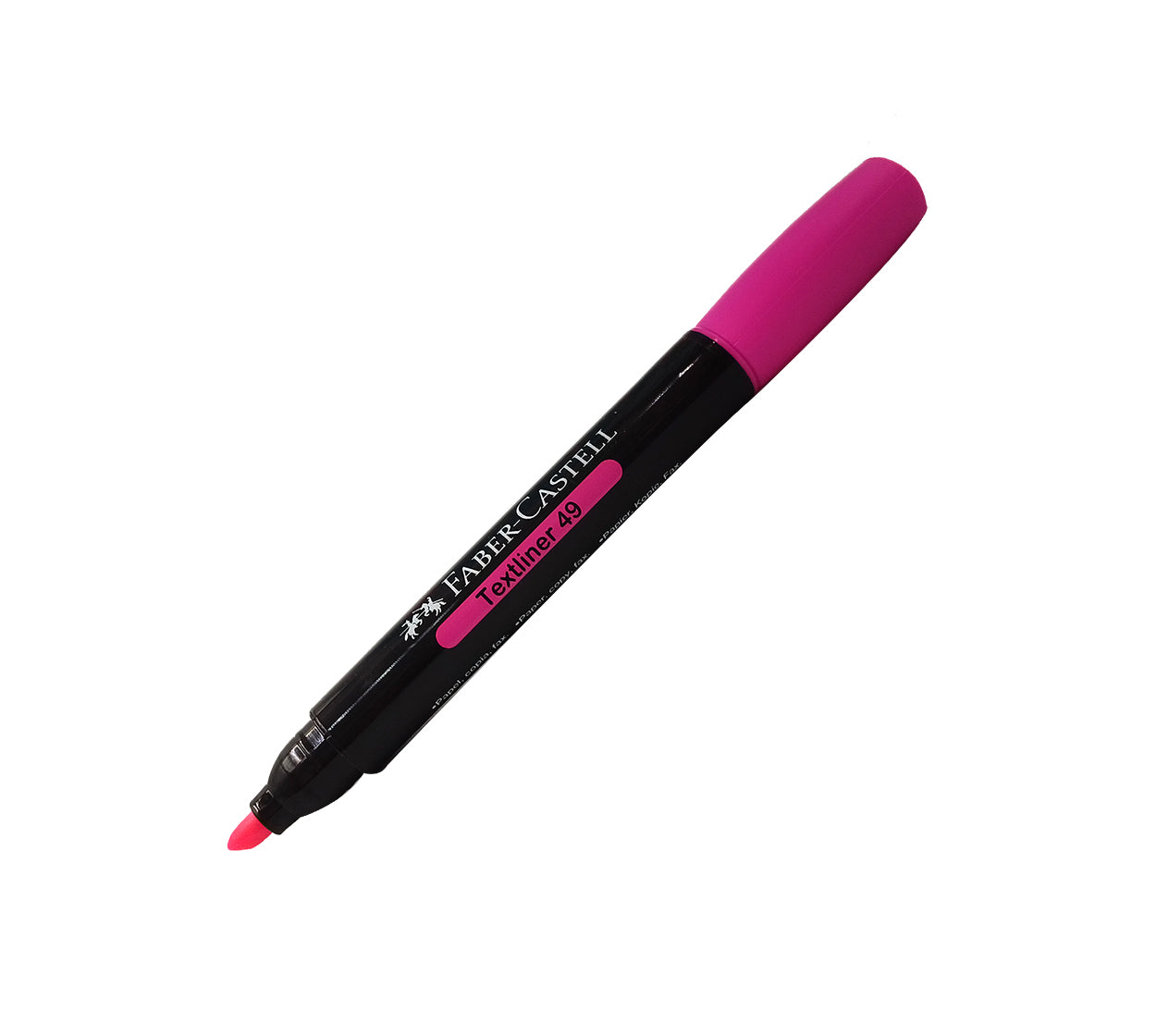 Resaltador redondo faber 49 rosado punta biselada