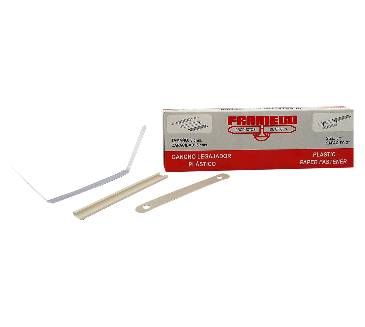 Gancho legajador metal/plastico x 20 frameco