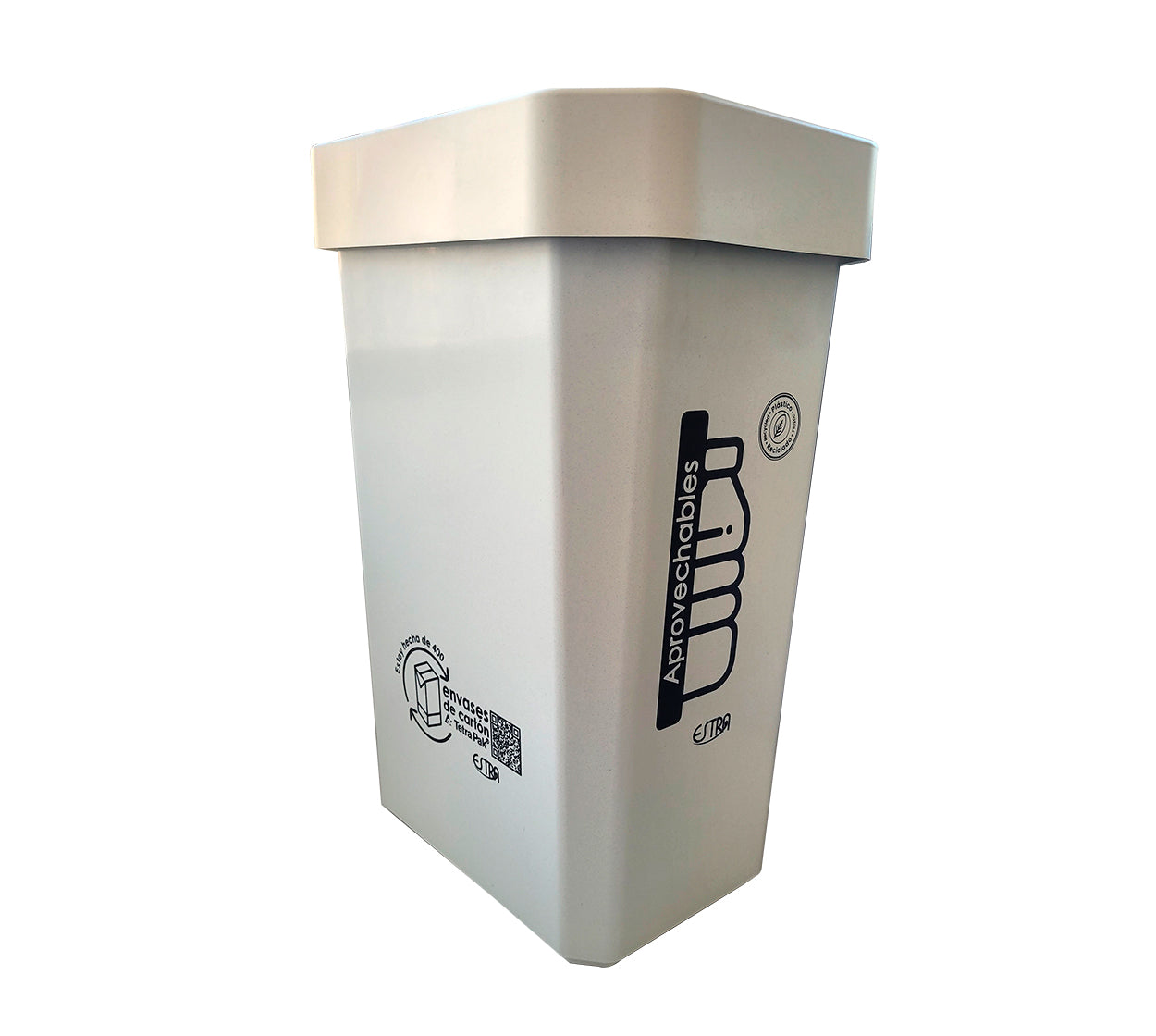 Basurera vaiven ecobins polialuminio (tetra pak) 26 lt blanca 4-1049536