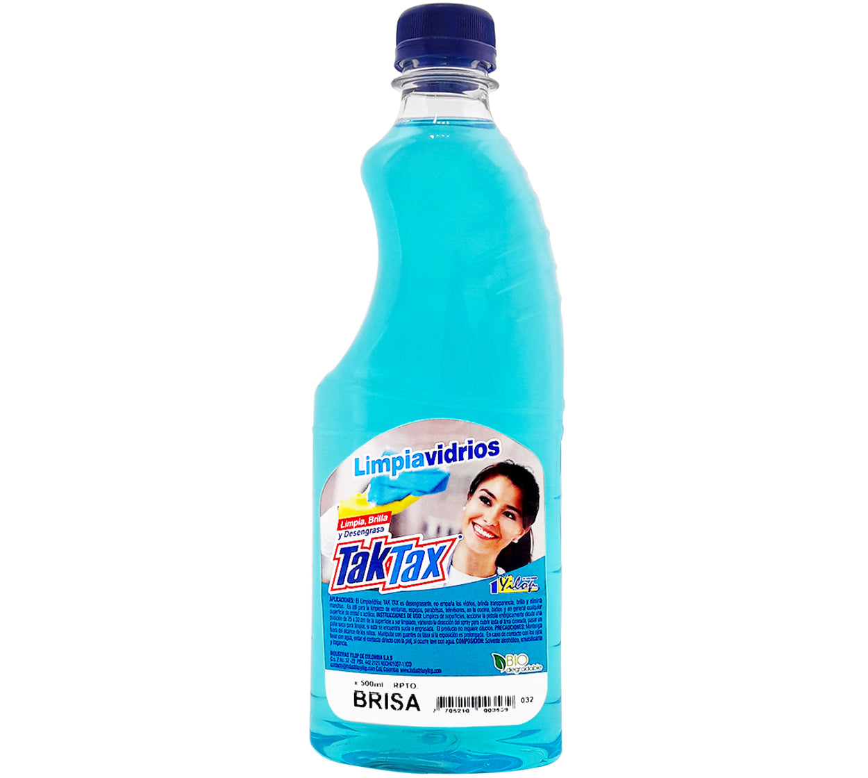 Limpiavidrios tak-tax brisa repuesto x 500 ml