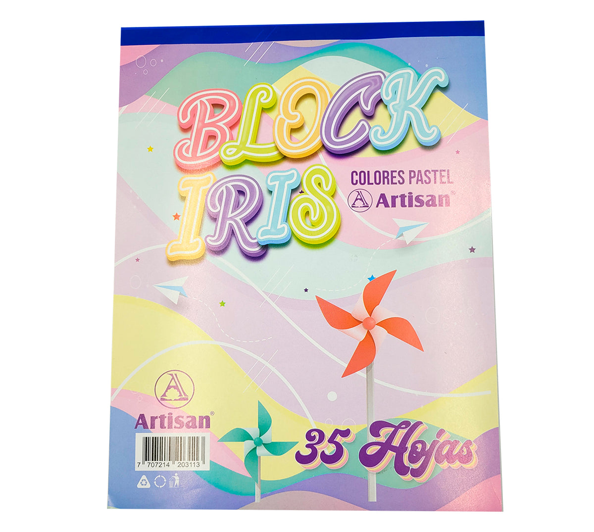 Block iris carta x 35 h 60 g colores pastel artisa