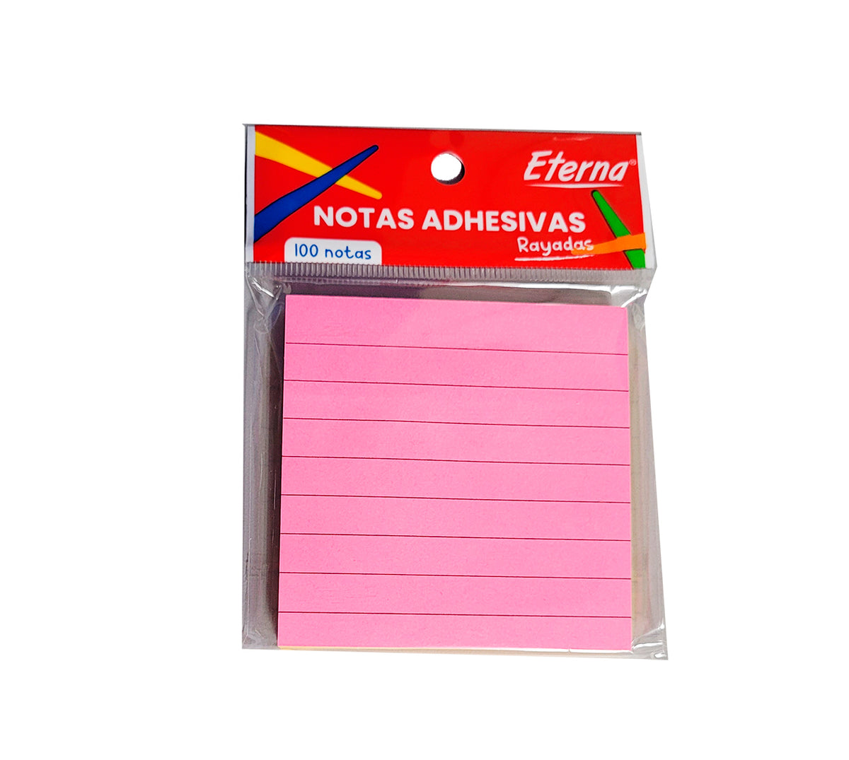 Nota adhesiva mediana rayada x 100 h et1105