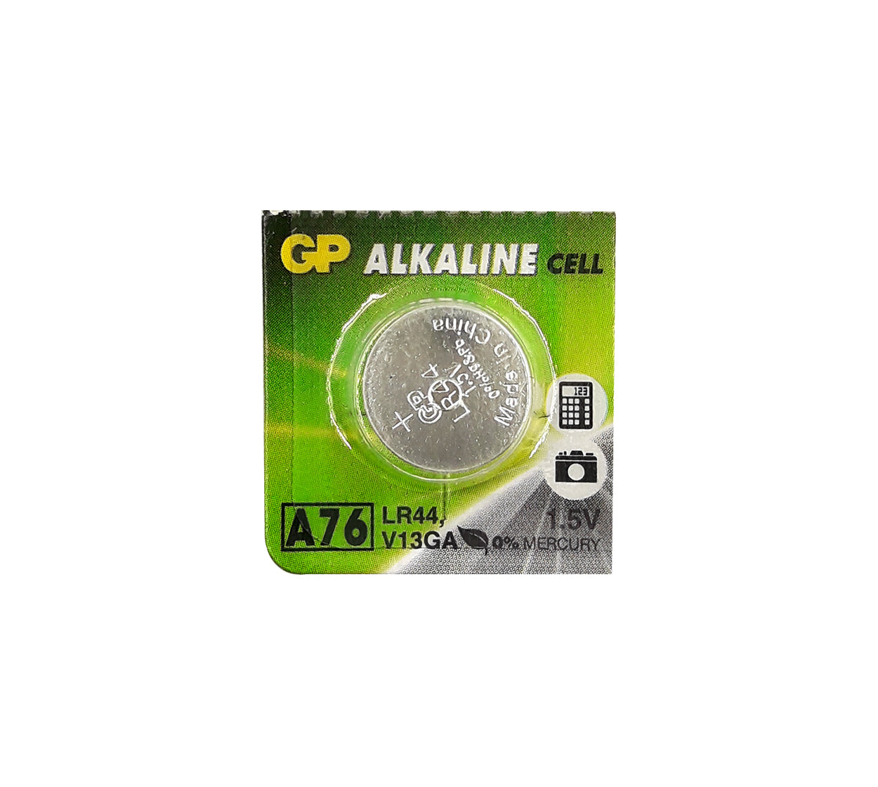 Pila plana alcalina lr-44 gp a76 1.5v