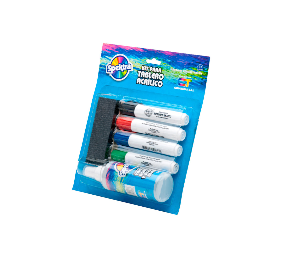 Kit para tablero acrilico marcadores+borrad+limpia