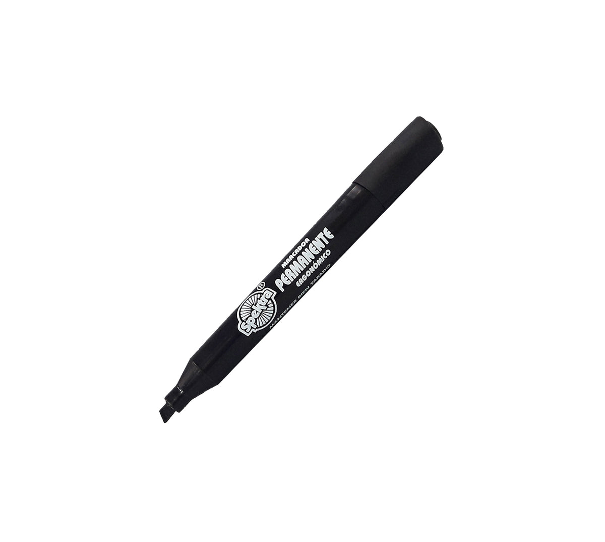 Marcador permanente spektra negro punta biselada