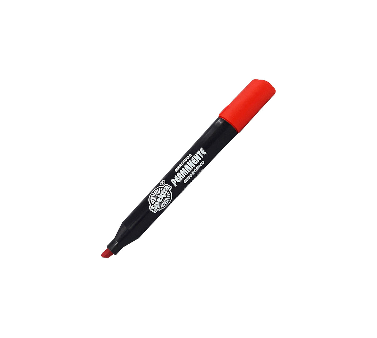 Marcador permanente spektra rojo punta biselada