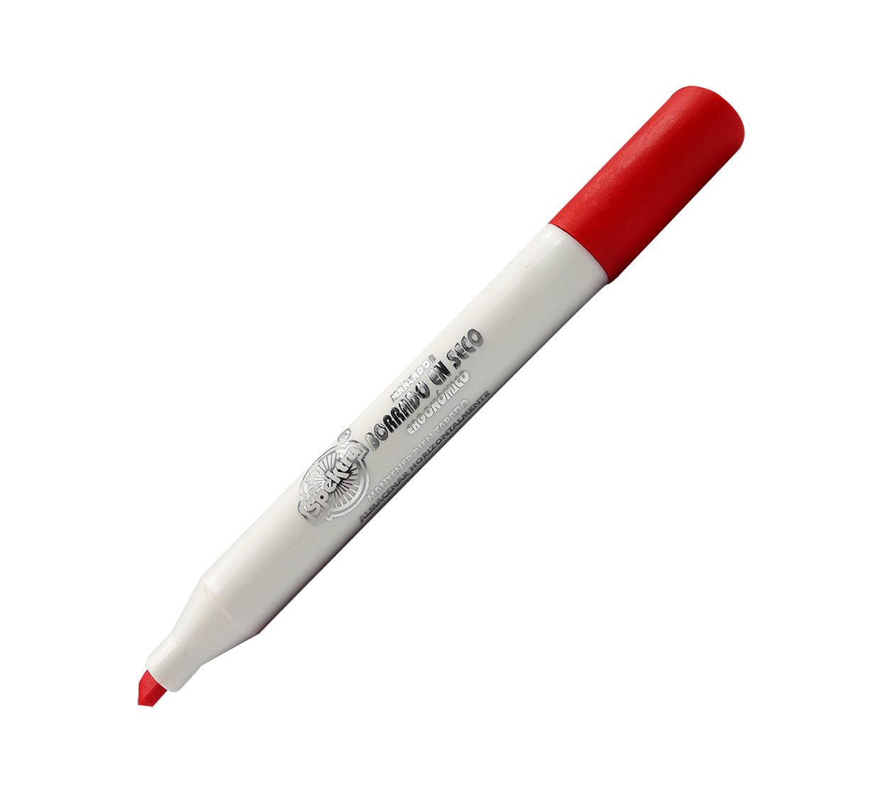Marcador borrable spektra rojo punta biselada