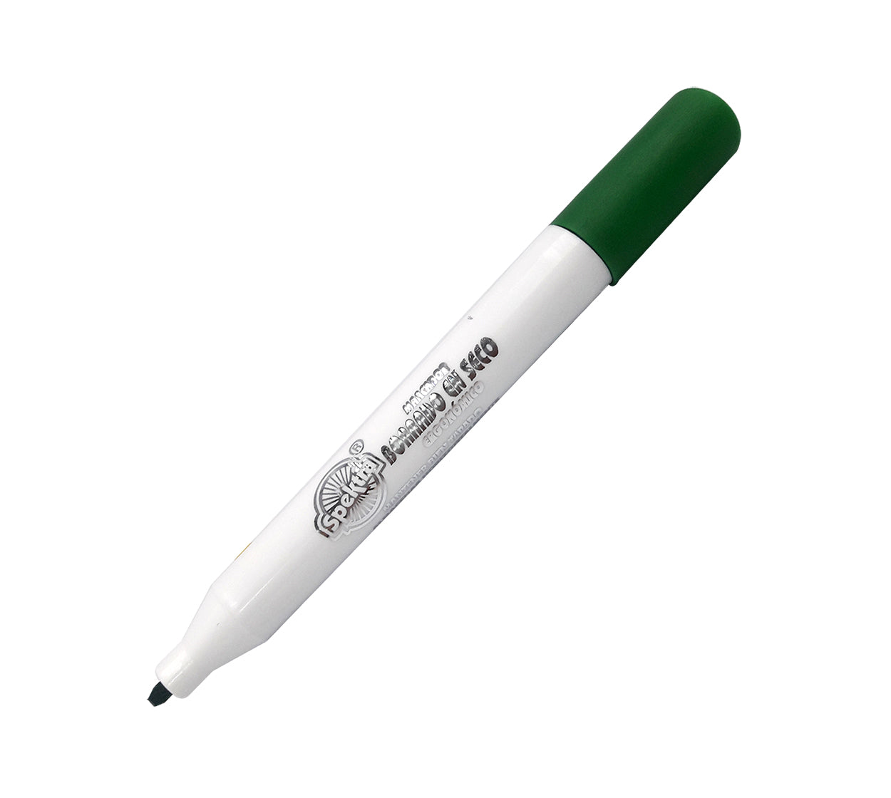 Marcador borrable spektra verde punta biselada