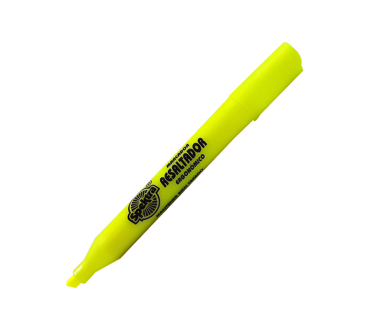 Resaltador redondo spektra amarillo punta bisel