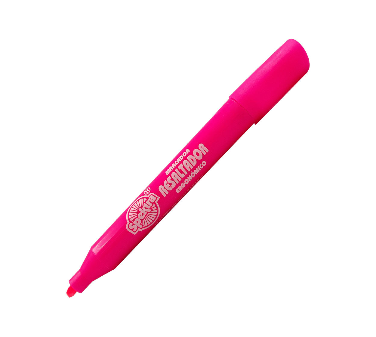Resaltador redondo spektra rosado punta bisel
