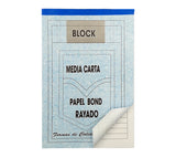 Block media carta con rayas x 50 h