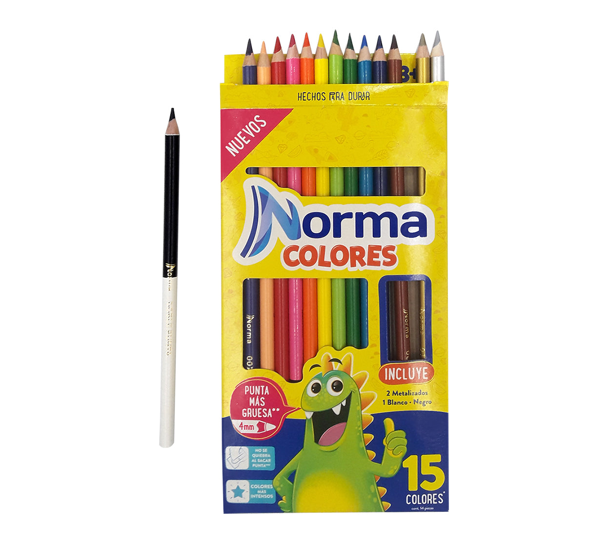 Lapiz color norma x12/15 (12+3) largo 555803