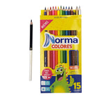Lapiz color norma x12/15 (12+3) largo 555803