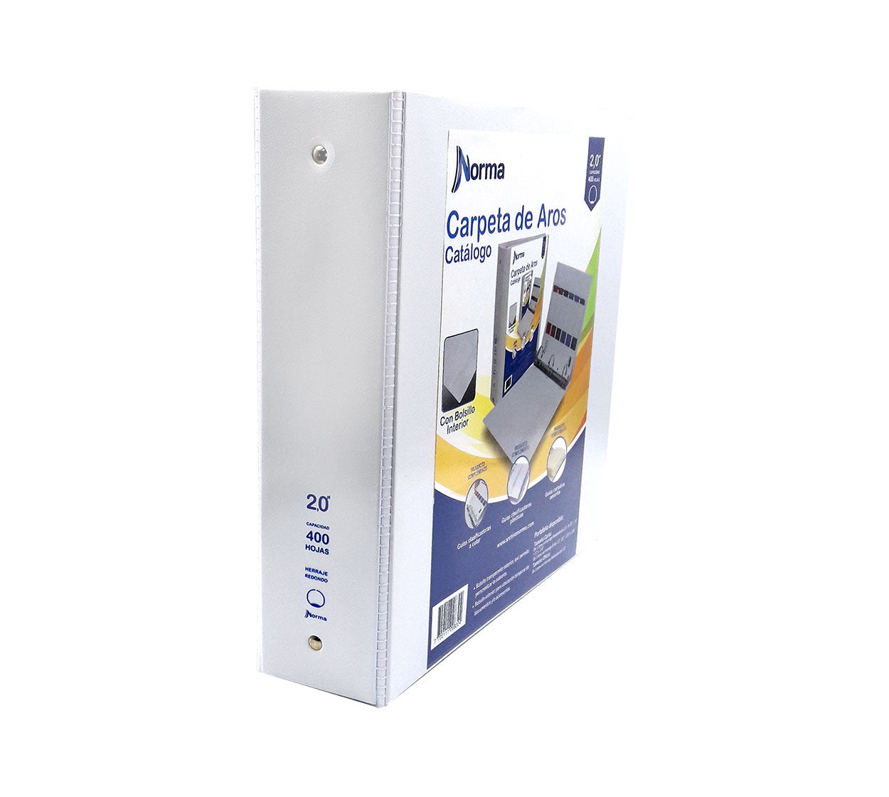 Pasta catalogo 2.0 r blanca norma 500830