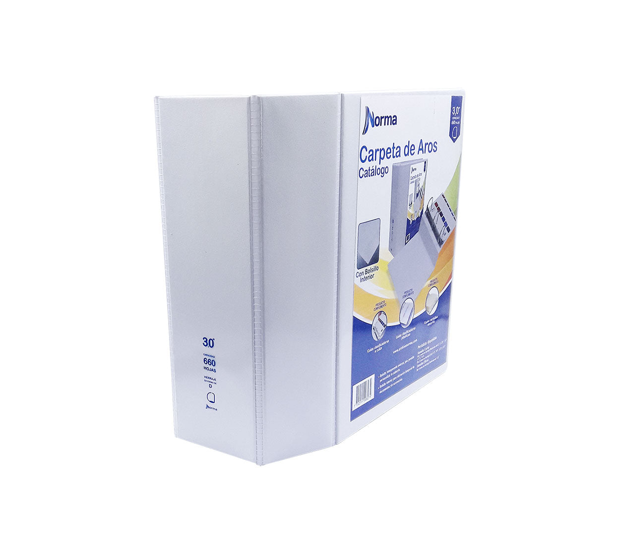 Pasta catalogo 3.0 d blanca norma 500827