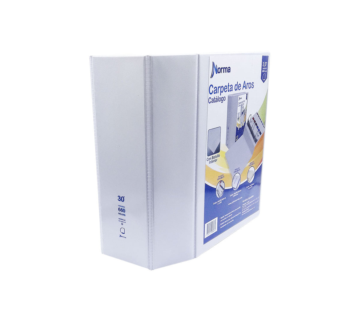 Pasta catalogo 3.0 d blanca norma 500827