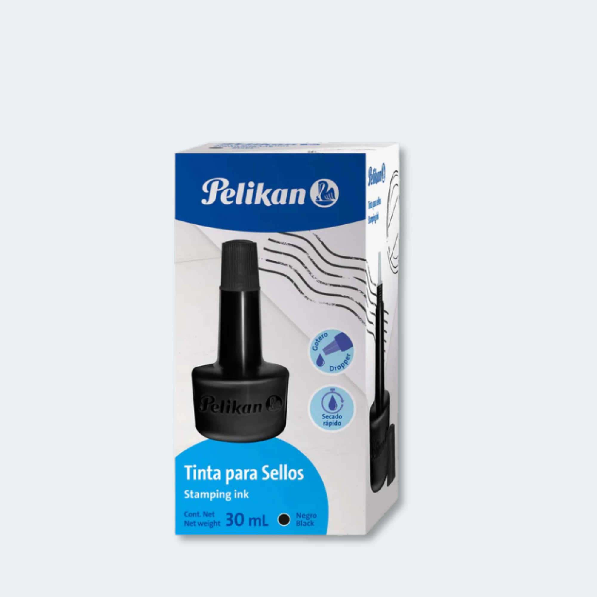 Tinta Para Sello Marca Pelikan x 30 ml Color Negro