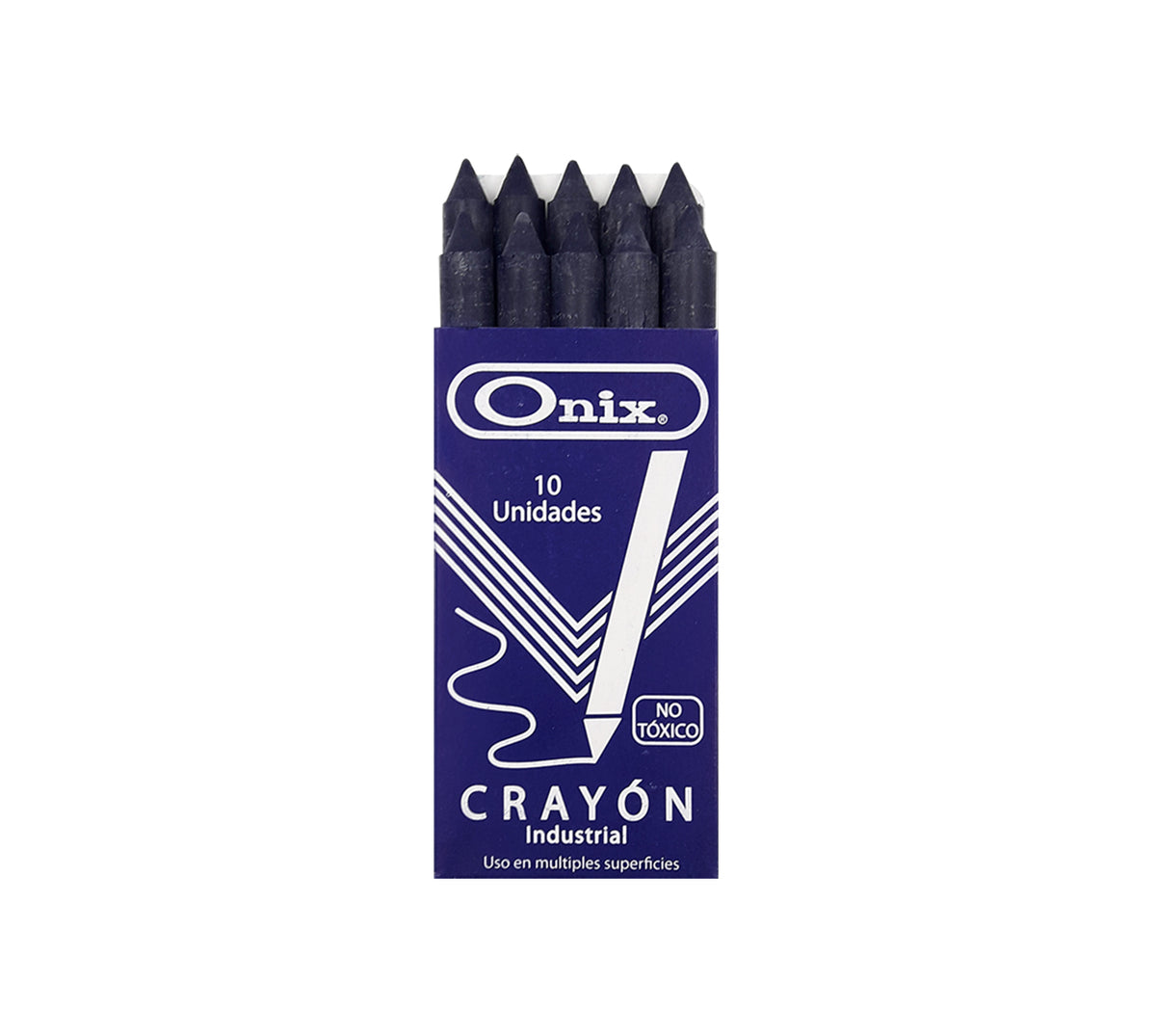 Crayon industrial x 10 azul onix