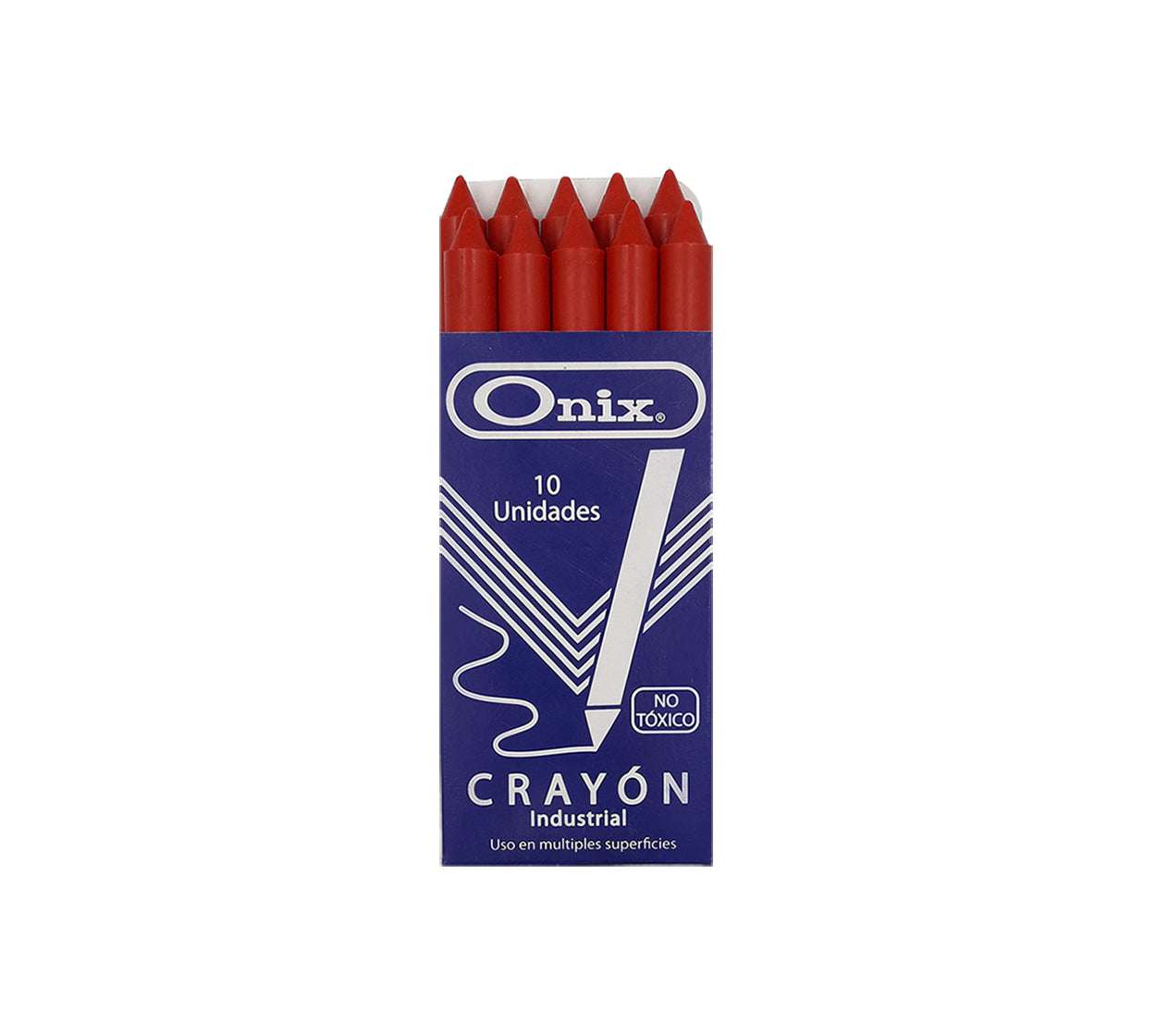 Crayon industrial x 10 rojo onix