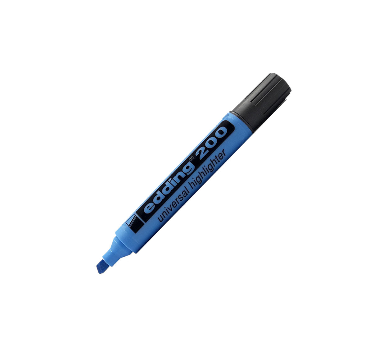 Resaltador redondo edding e-200 azul punta biselad