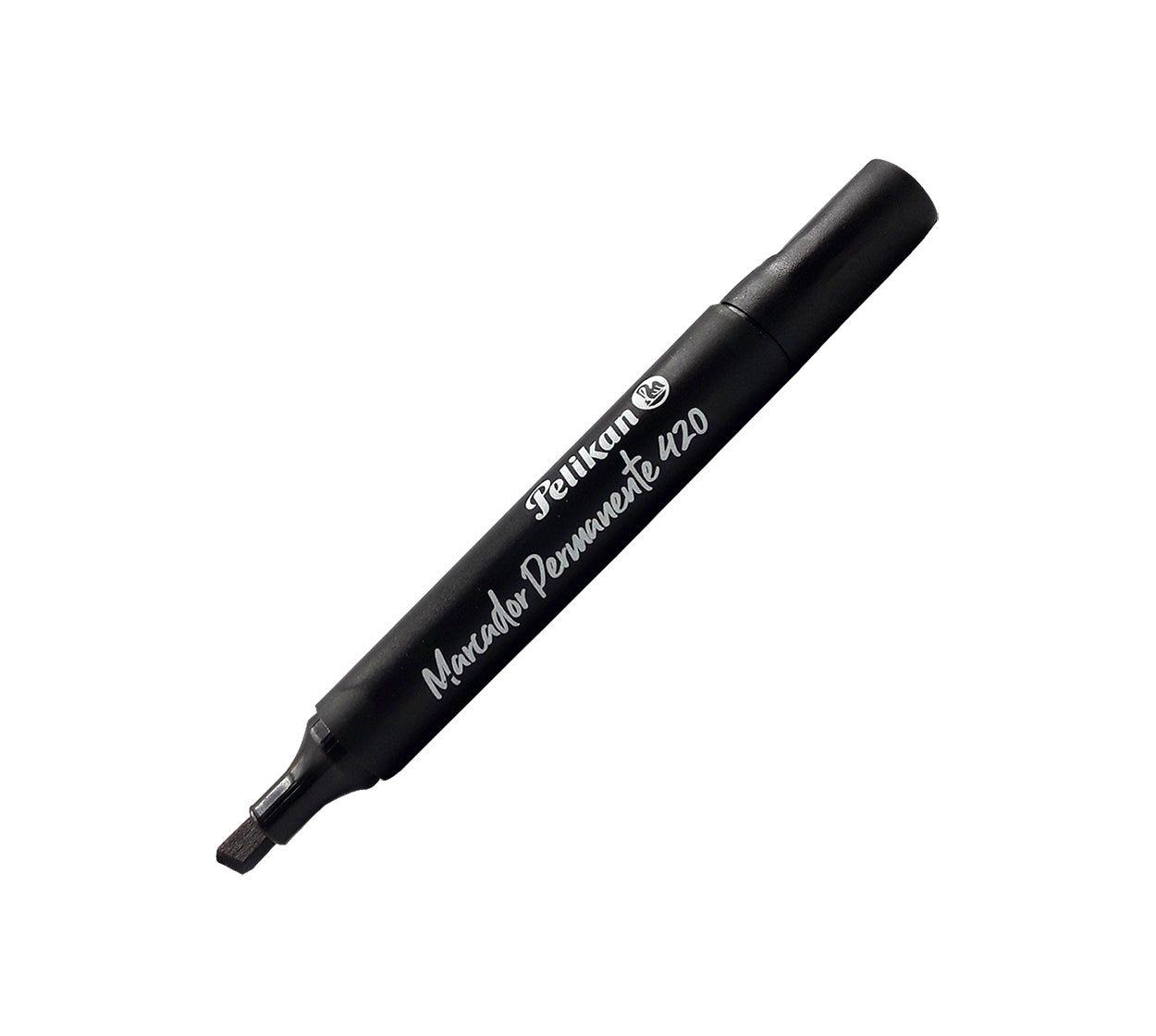 Marcador permanente pelikan 420 negro punta biselada
