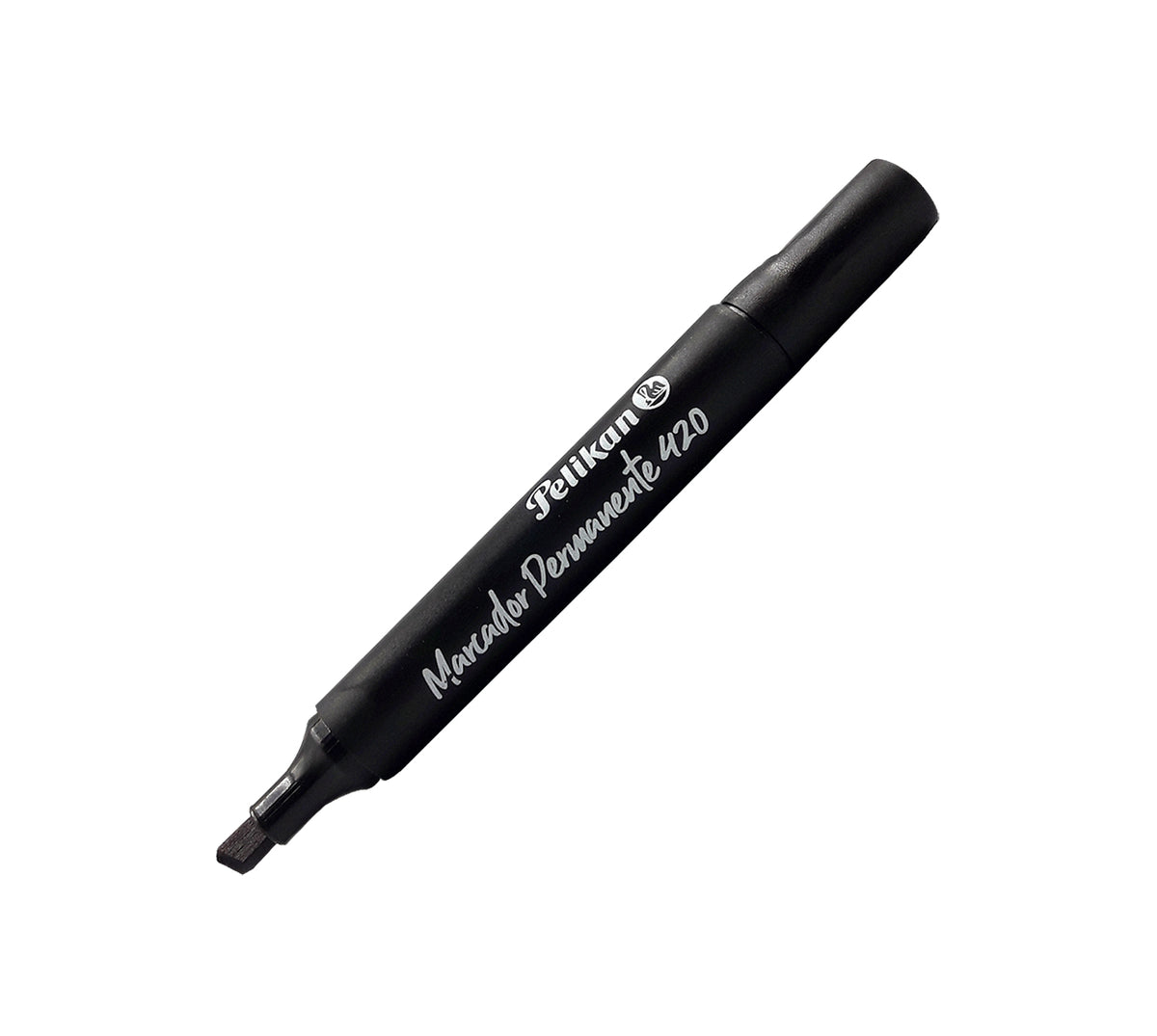 Marcador permanente pelikan 420 negro punta biselada