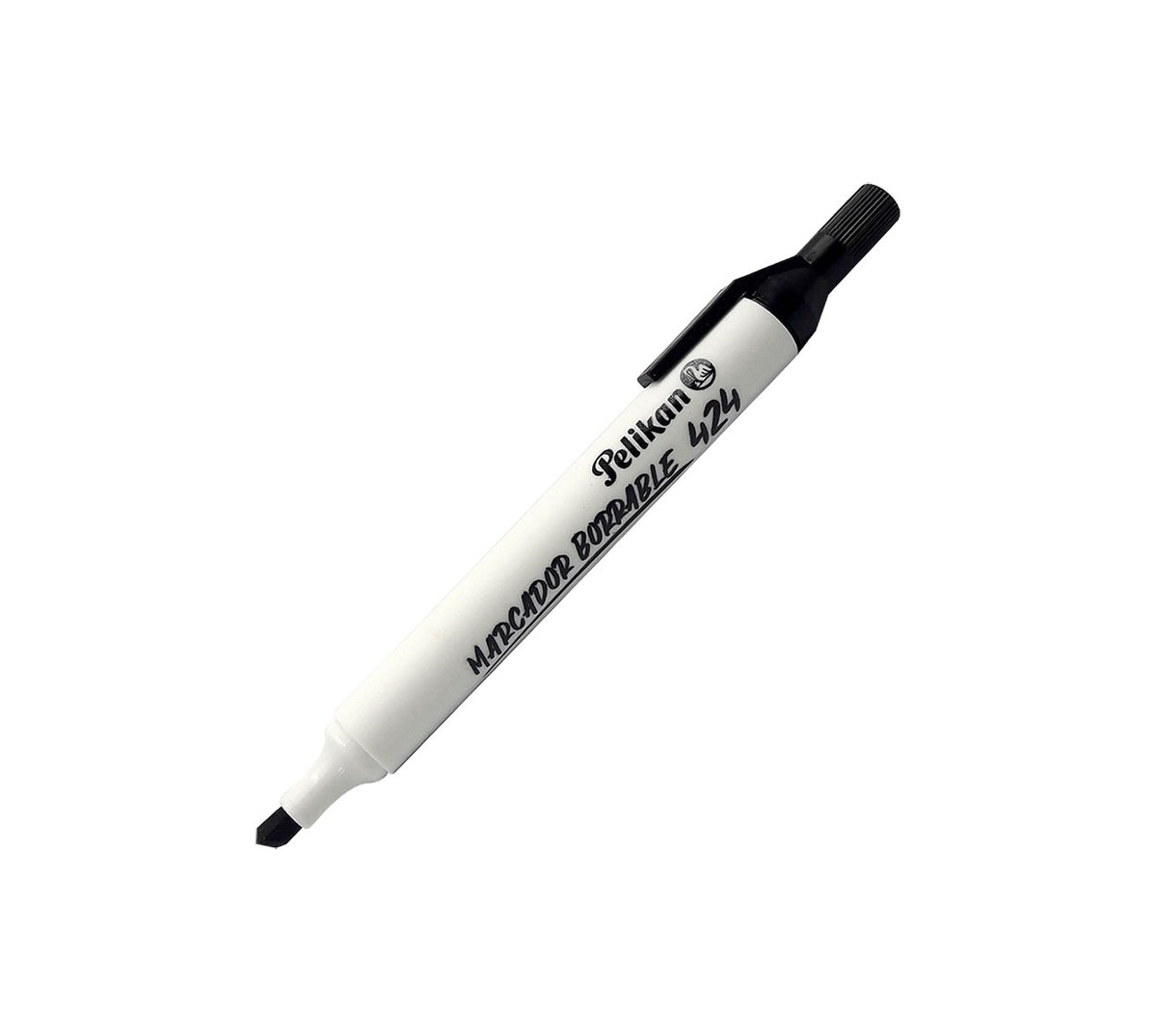 Marcador borrable pelikan 424 negro punta biselada