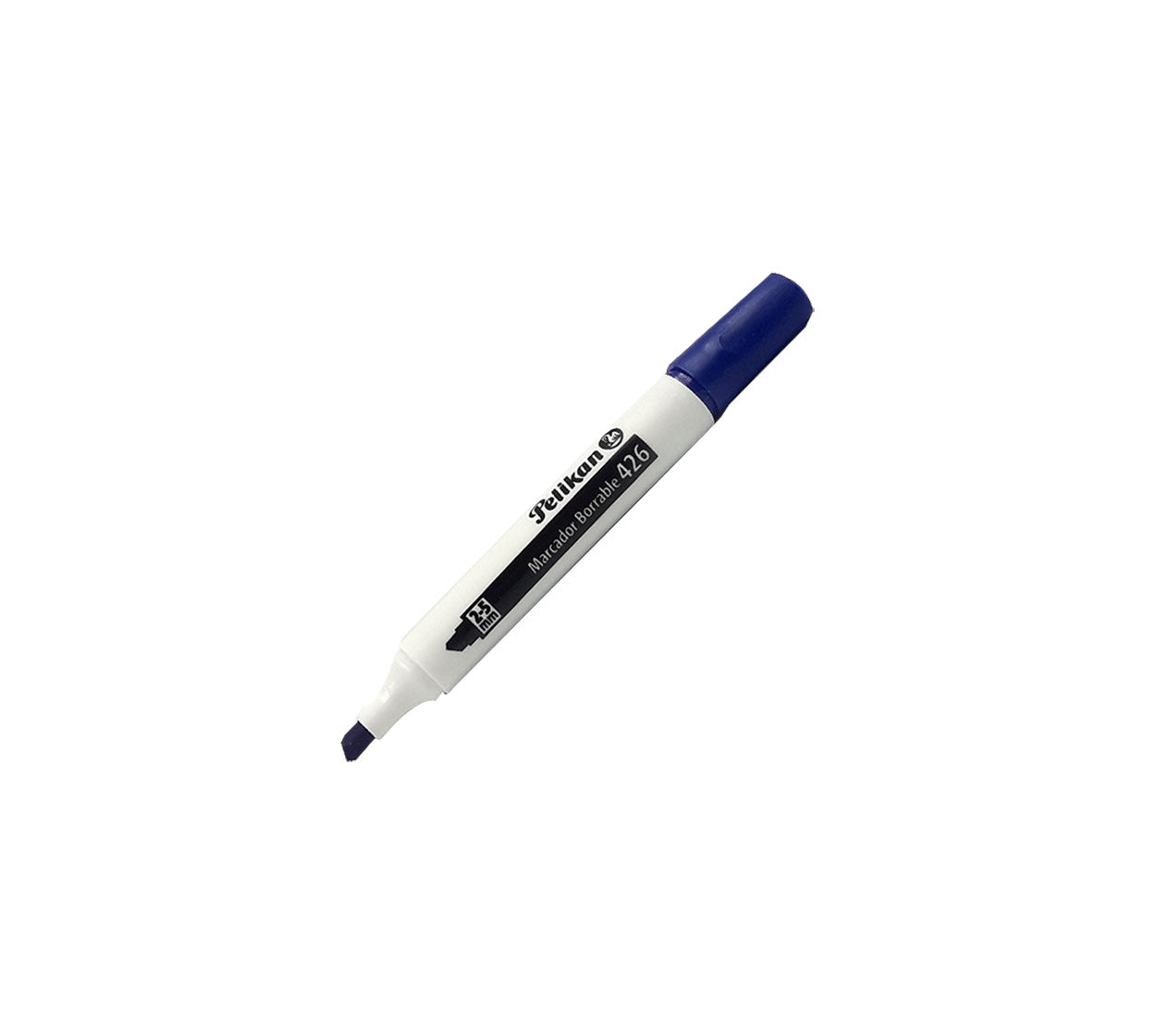 Marcador borrable pelikan 426 azul punta biselada