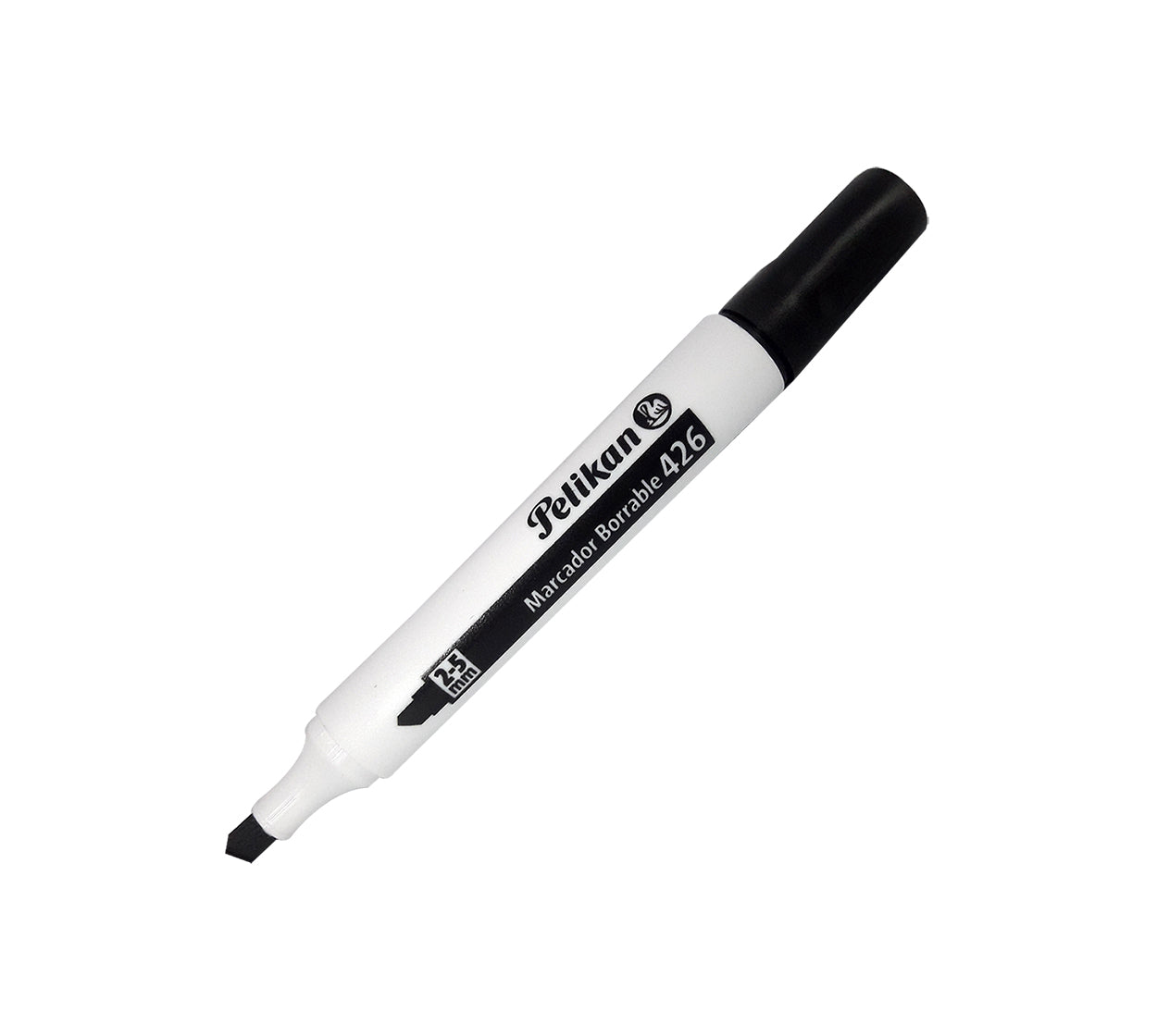 Marcador borrable pelikan 426 negro punta biselada