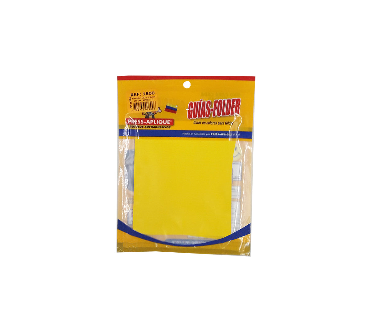 Guia folder cellugia amarilla 1800 press aplique x 160