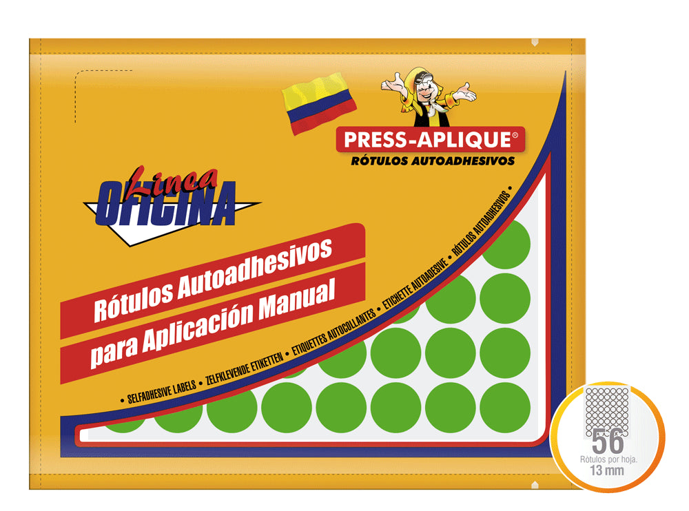 Rotulo oficio 1193circulo(13mm) x 1064 ver press aplique
