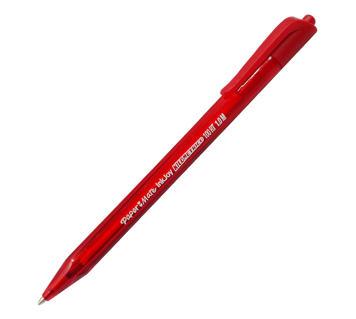 Boligrafo retractil kilometrico 100 rojo 1.0