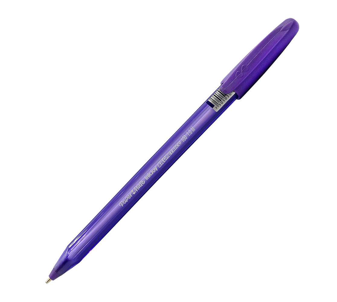 Boligrafo desechable kilometrico 100 inkjoy violeta 1.0
