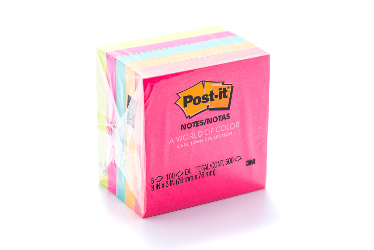 Nota post-it mediana 654 neon x 5 3m