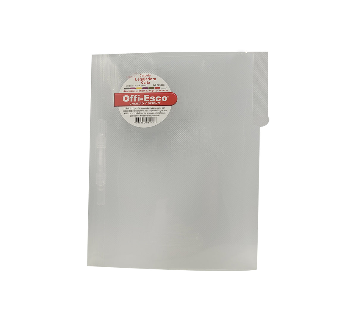 Folder legaj carta con gancho transparente offi-esco oe808