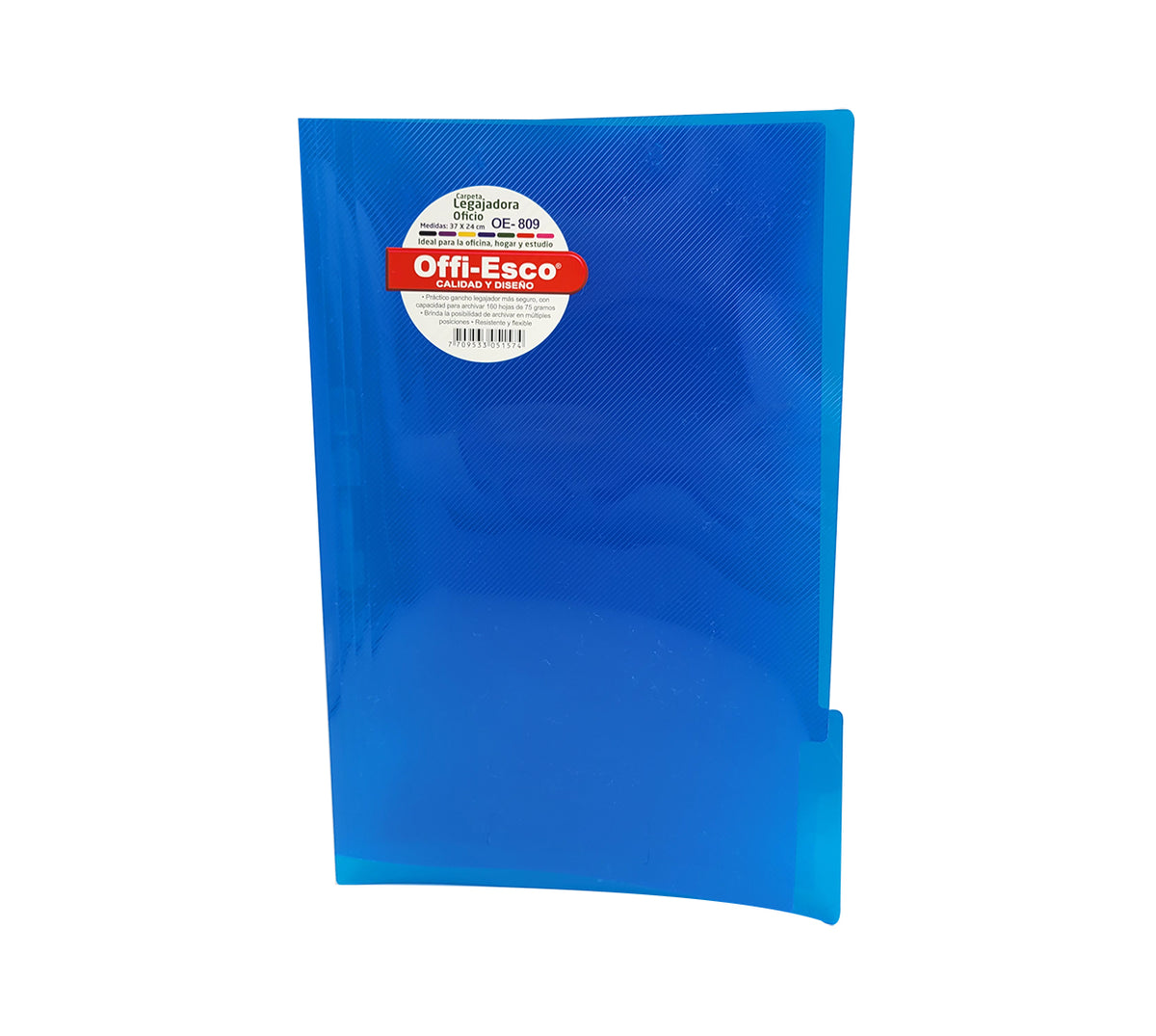 Folder legaj oficio con gancho azul offi-esco oe809