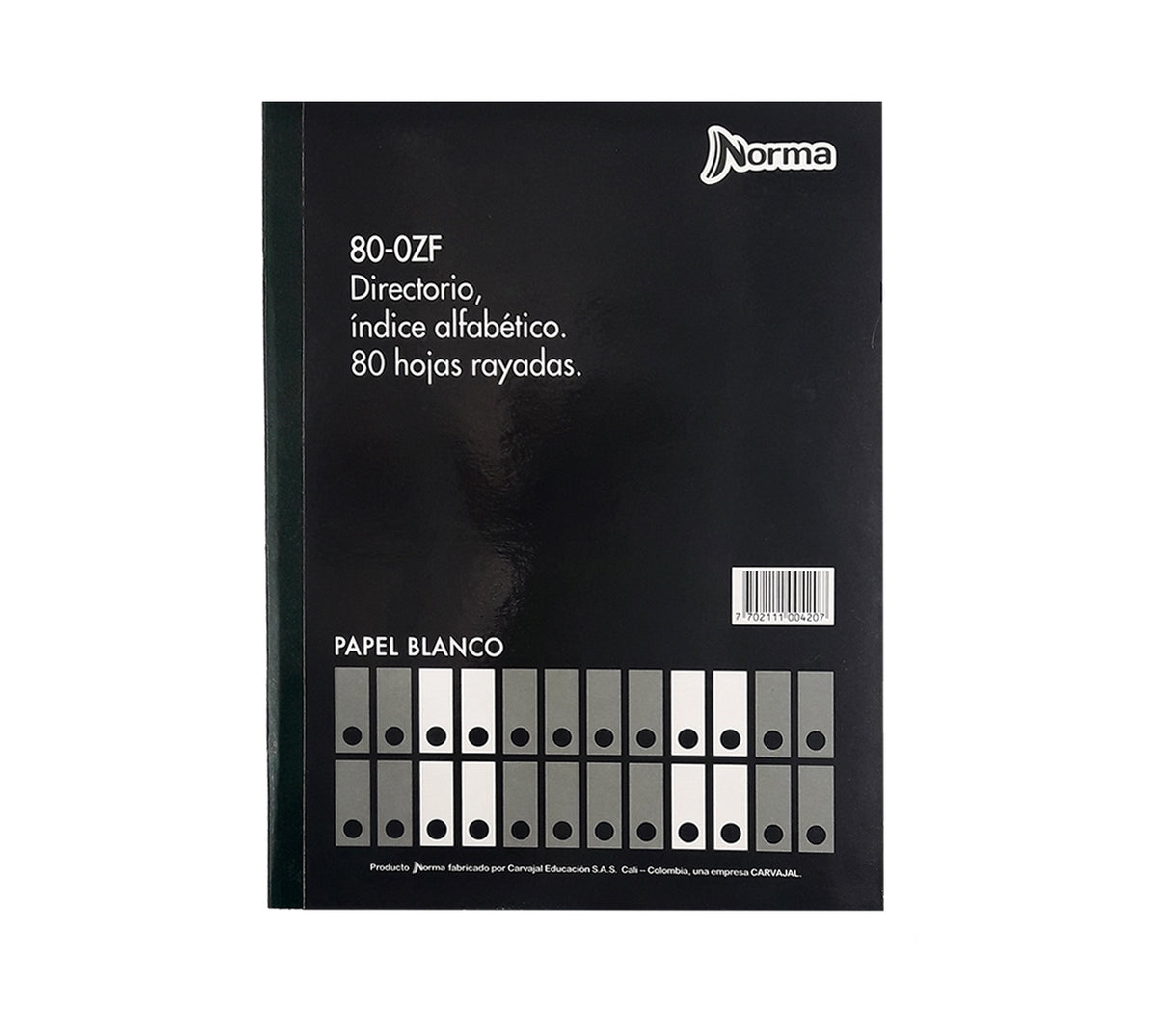 Libro actas 1/2 oficio con indice norma 500420 80-ozf
