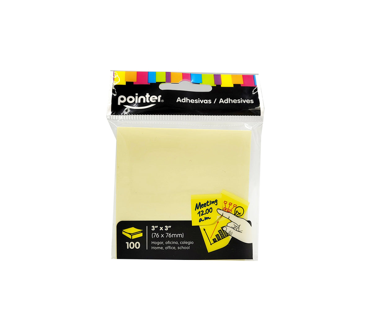 Nota adhesiva mediana amarillo x 100 h nt-331100