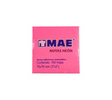 Nota adhesiva mediana rosa neon x 100 h 4707505 k.