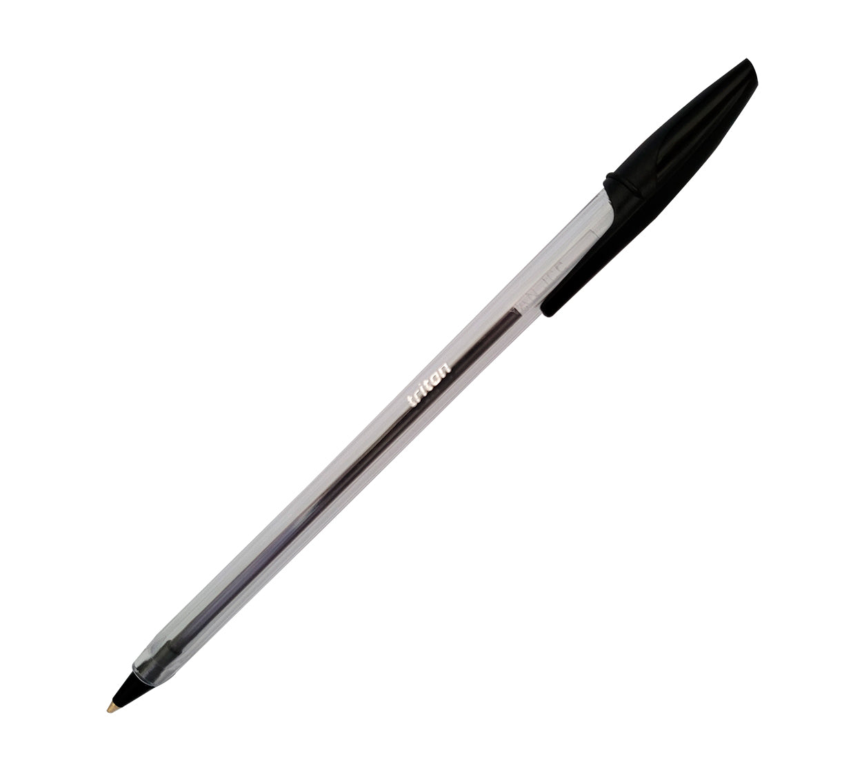 Boligrafo desechable triton negro 1.0 mm