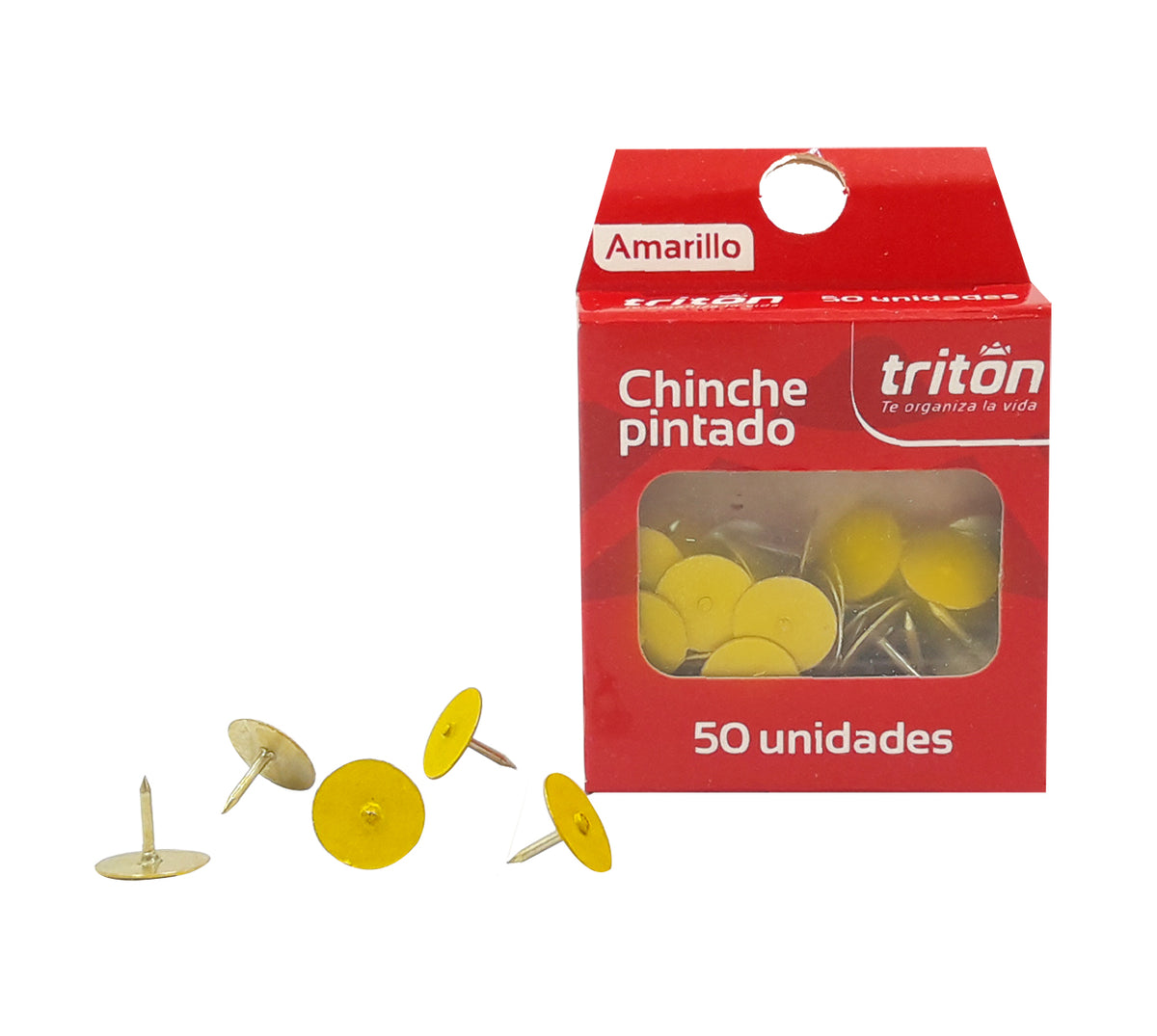 Chinche metalico x 50 amarillo triton