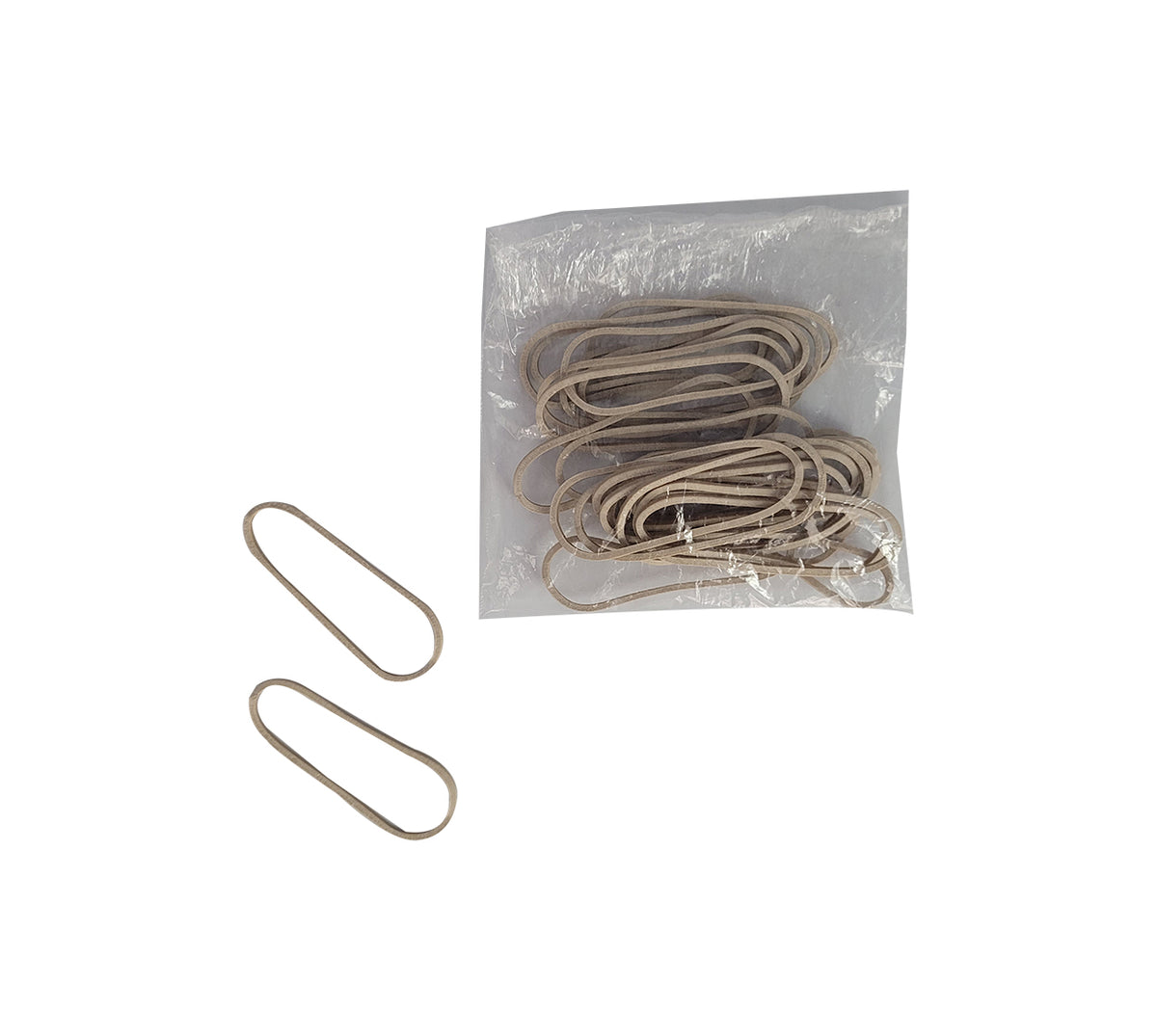 Banda caucho bolsa x 25 g calibre 22 natural 80 mm