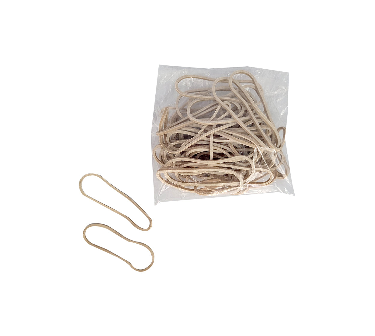 Banda caucho bolsa x 50 g calibre 22 natural 80 mm