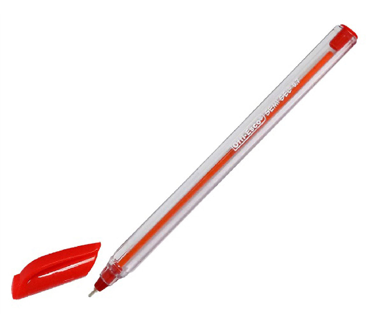 Boligrafo desechable offi oe-076f semi gel inkre rojo 0.7